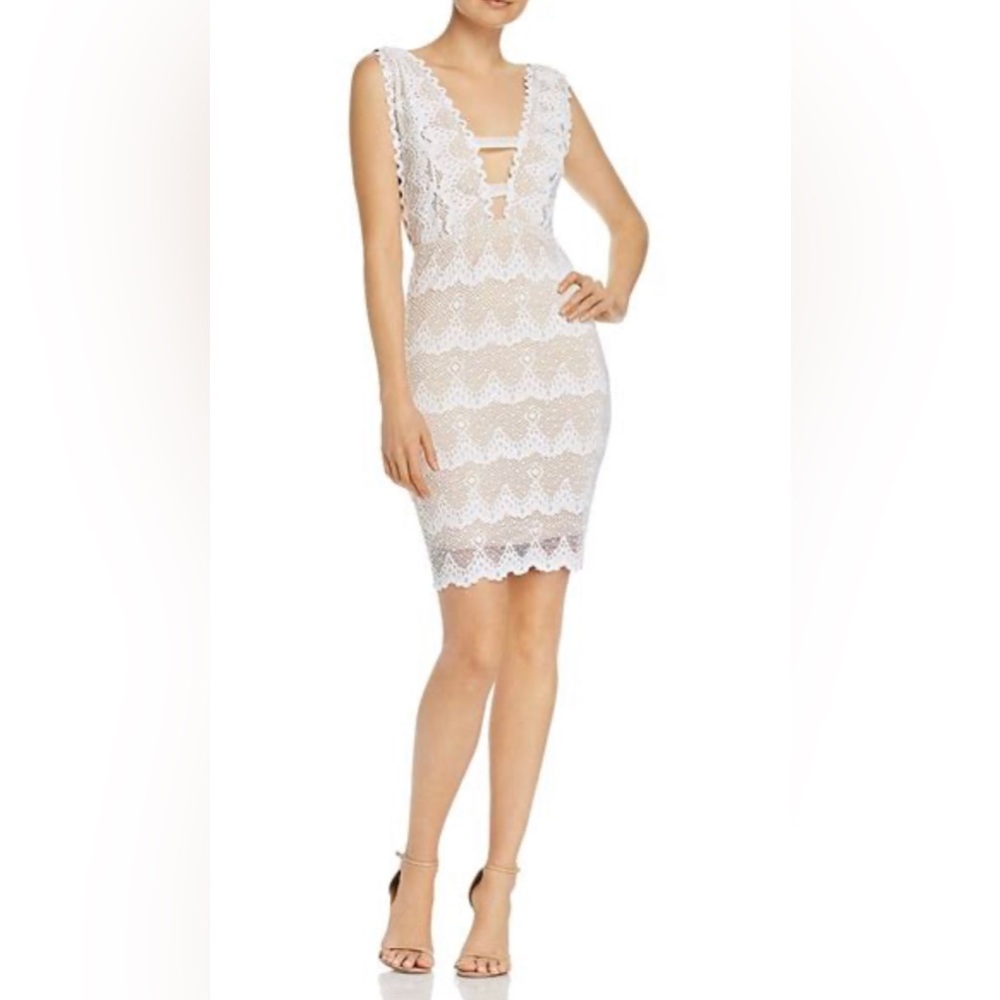 White Nude Lace Nightcap Dress